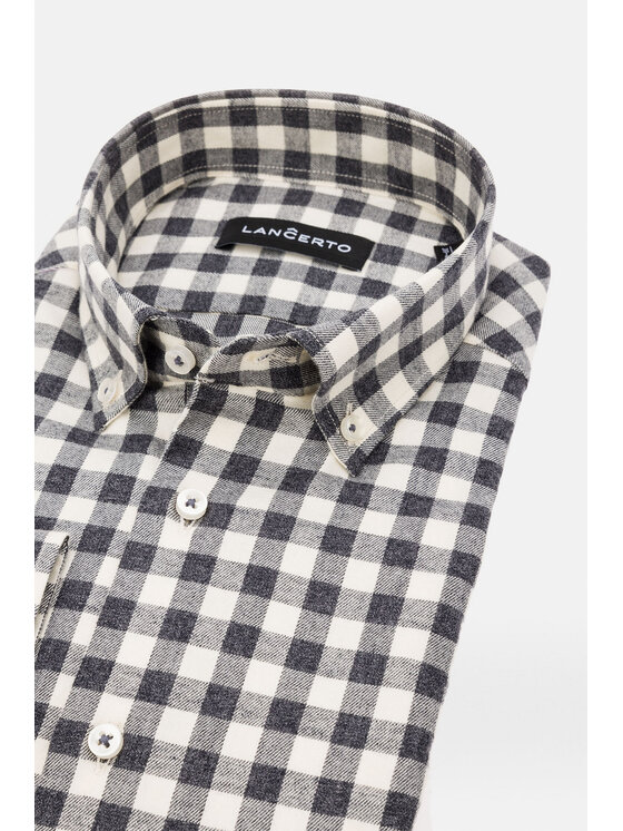 Lancerto Lancerto Koszula Teramo KO051222000065 Szary Slim Fit