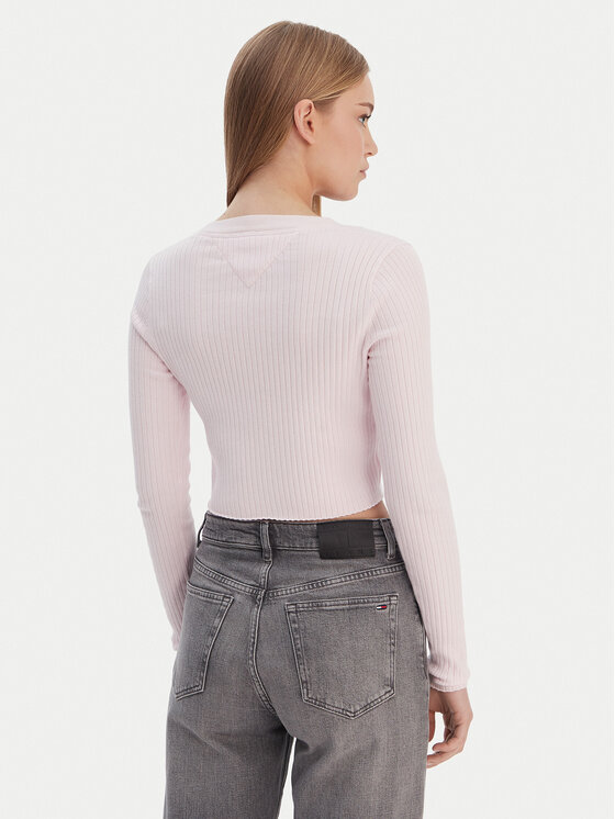 Tommy Jeans Tommy Jeans Cardigan DW0DW22023 Rosa Slim Fit