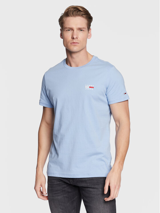 Tommy Jeans Tommy Jeans T-krekls Chest Logo DM0DM10099 Gaiši zils Regular Fit