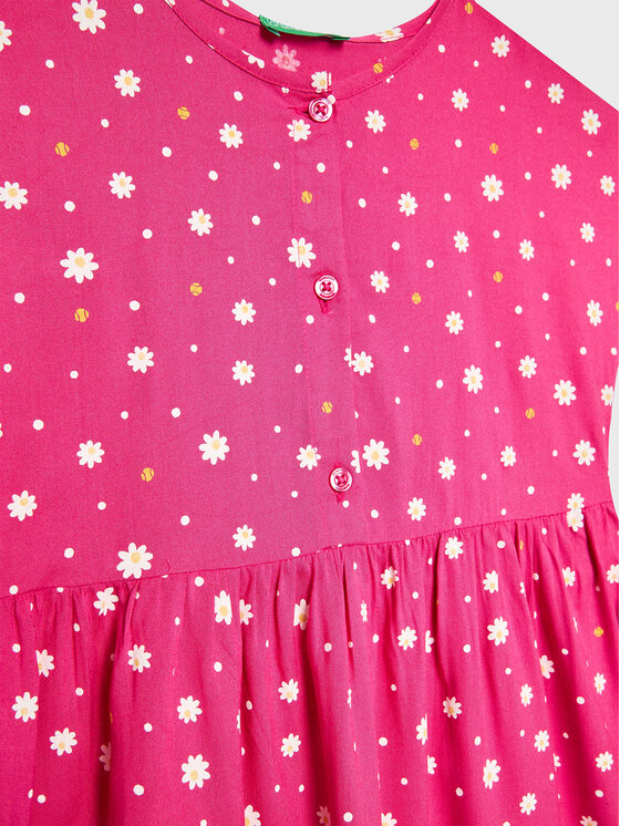 United Colors Of Benetton United Colors Of Benetton Sukienka codzienna 4EKJGV00M Różowy Regular Fit