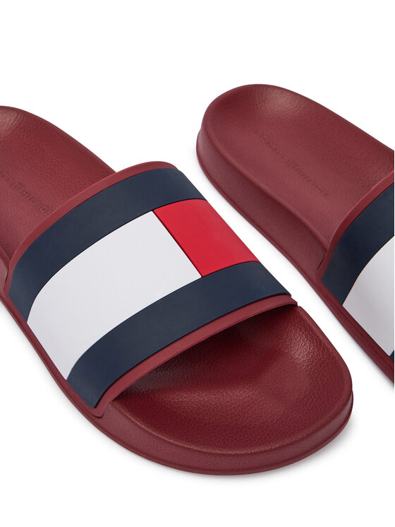 Tommy Hilfiger Tommy Hilfiger Klapki Core Hilfiger Flag Pool Slide FM0FM05798 Bordowy