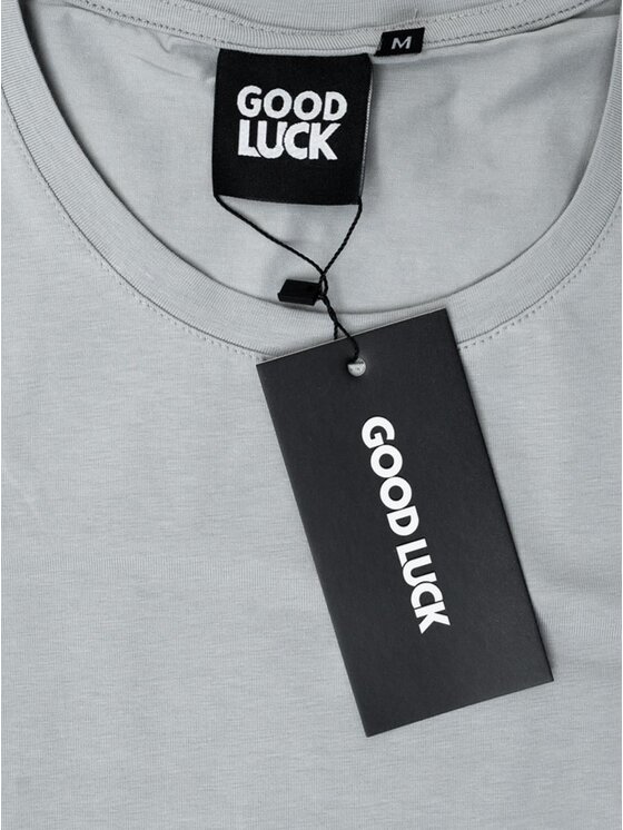 Good Luck Good Luck T-Shirt Koniczyna klasyczna 131688 Szary Regular Fit