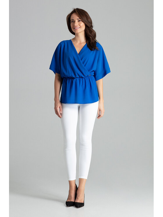 Lenitif Lenitif Blusa L063 Blu Regular Fit