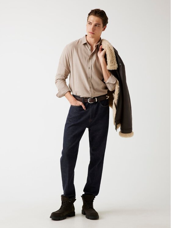 Guess Guess Πουκάμισο 178972 Καφέ Classic Fit
