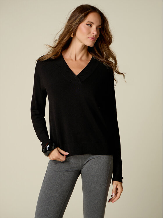 Oltre Oltre Sweter M306J005560N033 Czarny Regular Fit