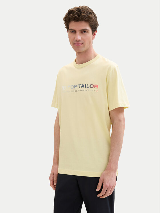 Tom Tailor Tom Tailor T-shirt 1041855 Žuta Regular Fit