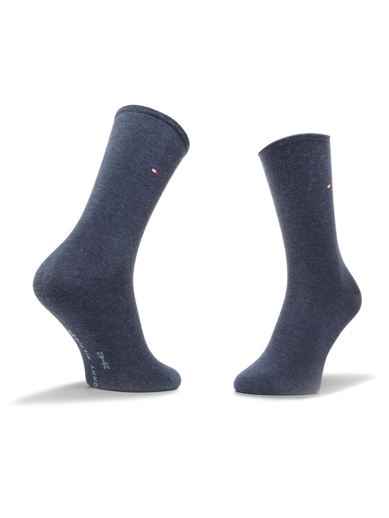 Tommy Hilfiger Tommy Hilfiger 2er-Set hohe Damensocken 371221356 Dunkelblau