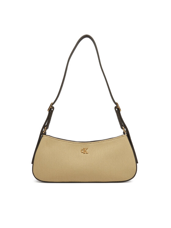 Calvin Klein Torebka Ck Canvas Small Shoulder Bag LV04F3347G Beżowy