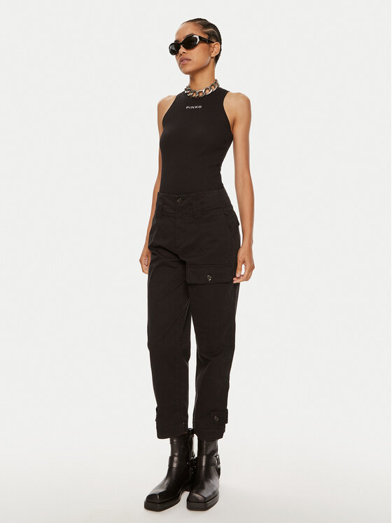 PINKO Pinko Τοπ Distinto 100822 A22X Μαύρο Regular Fit