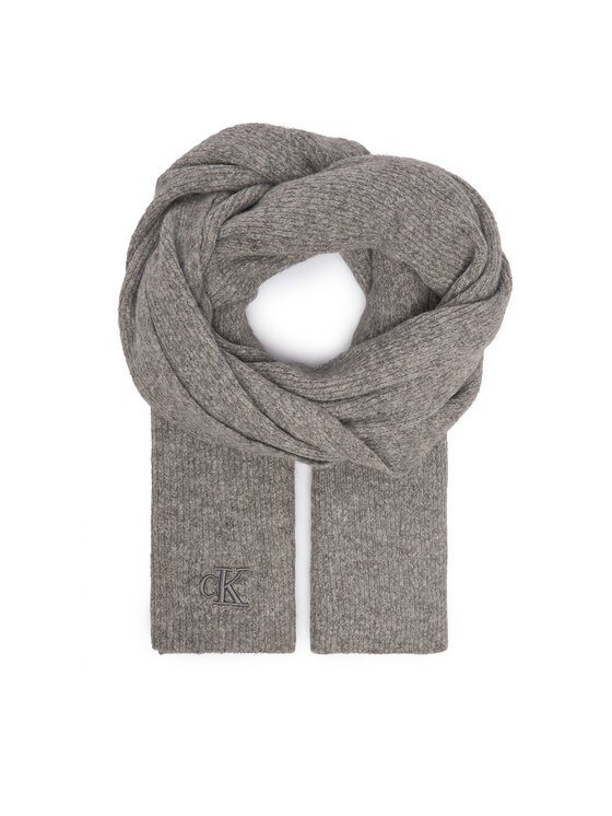 Calvin Klein Calvin Klein Κασκόλ Thick Embroidery K60K612664 Γκρι