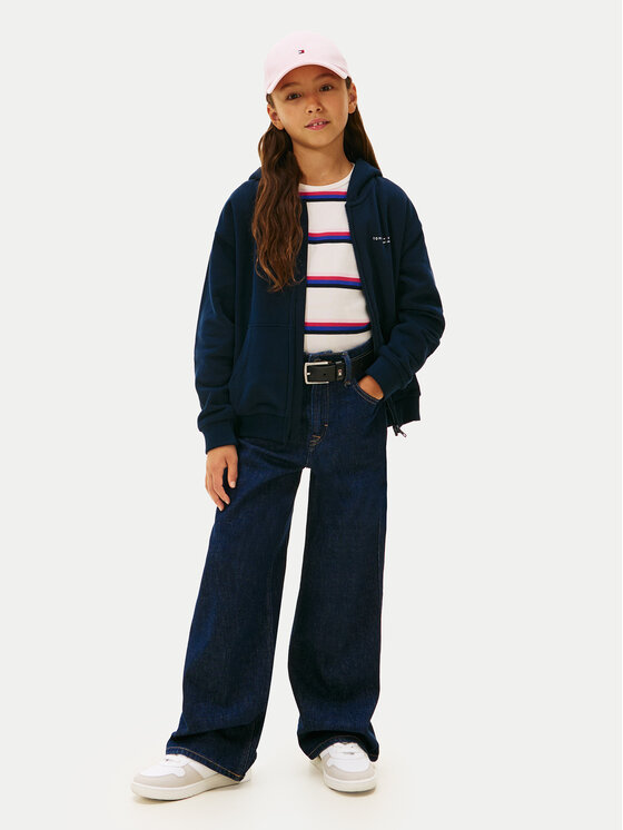 Tommy Hilfiger Tommy Hilfiger Pulóver Mini Corp KS0KS00726 Sötétkék Regular Fit