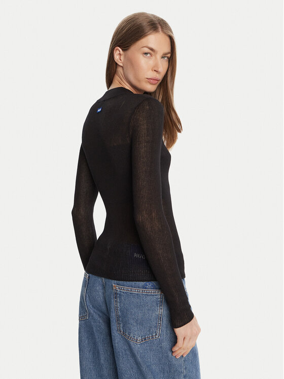 HUGO HUGO Džemper Slumy_B 50543045 Crna Slim Fit