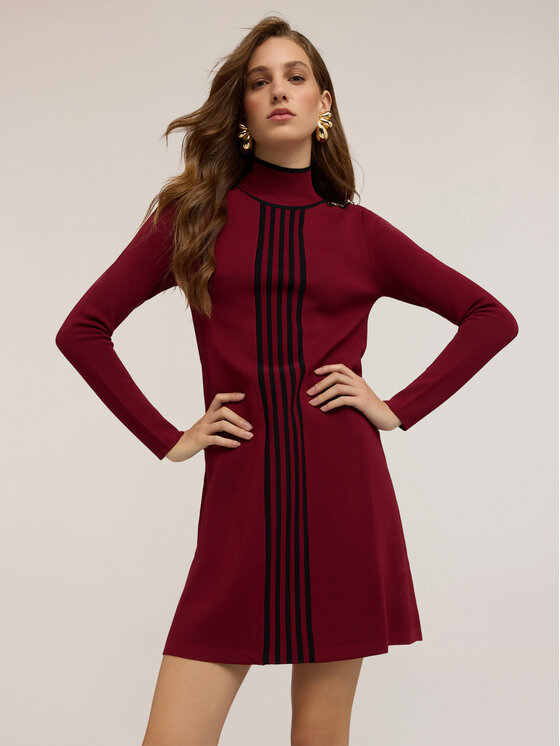 Motivi Motivi Sukienka koktajlowa 7645W001472N0Z6 Bordowy Regular Fit
