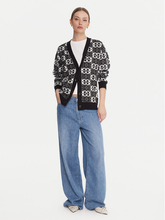 PINKO PINKO Cardigan Half Breed 106042 A2YD Negru Regular Fit