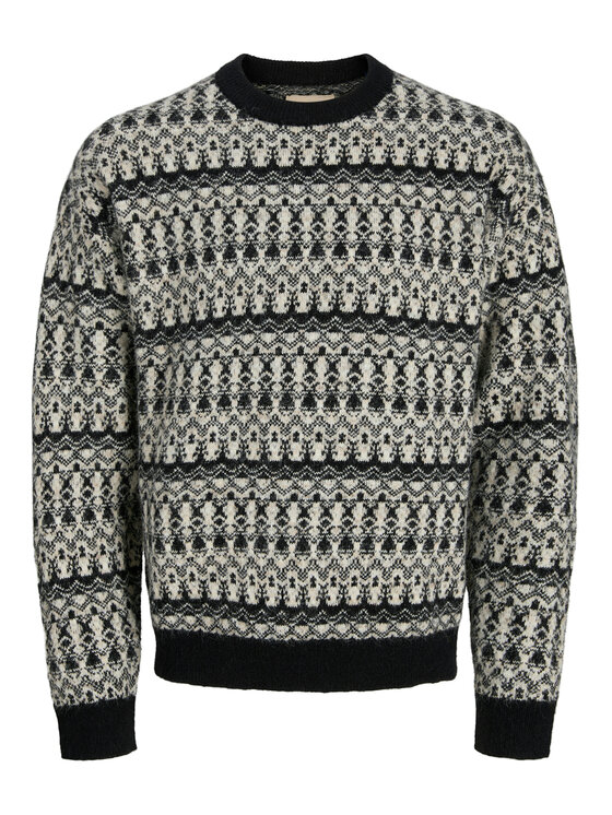 Jack & Jones Jack & Jones Svetr Blumax 12286244 Černá Relaxed Fit