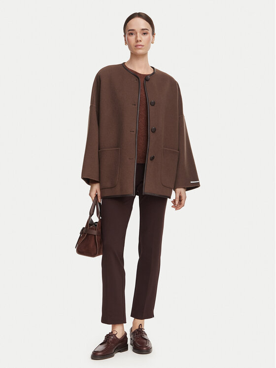 Marella Marella Vlněný kabát Satira 2623086034 Hnědá Regular Fit