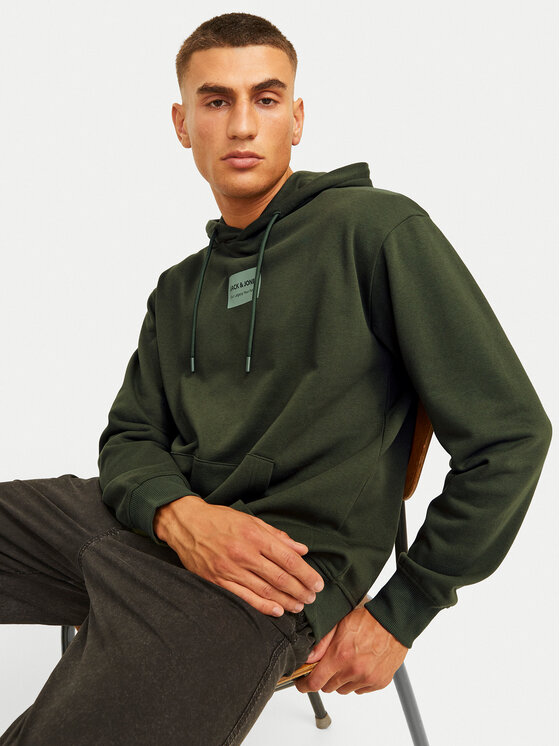 Jack & Jones Jack & Jones Bluza Hakkai 12256841 Zielony Relaxed Fit