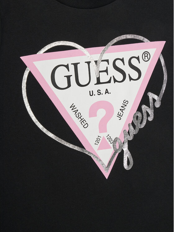 Guess Guess Vsakodnevna obleka J4RK38KA6W4 Črna Regular Fit