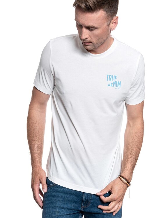 Mustang Mustang T-shirt ALEX C PRINT Bianco Regular Fit