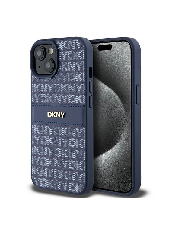 Etui na telefon DKNY, Niebieskie, Apple iPhone 15