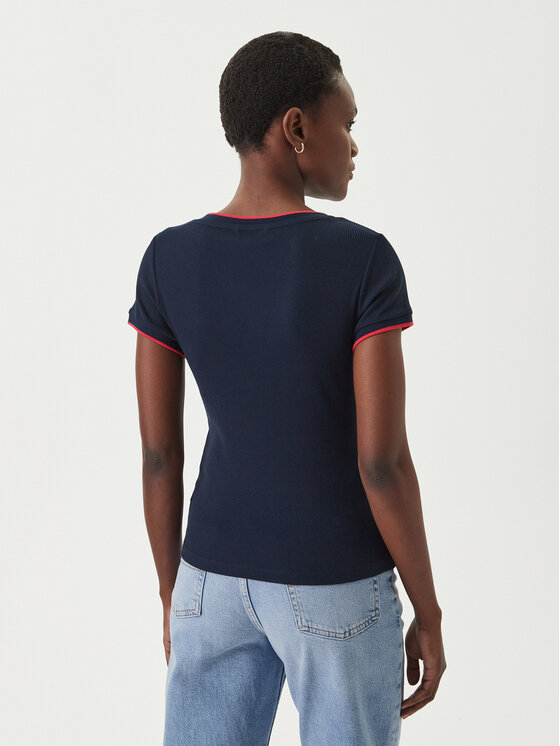 Tommy Jeans Tommy Jeans T-krekls DW0DW22275 Zils Slim Fit