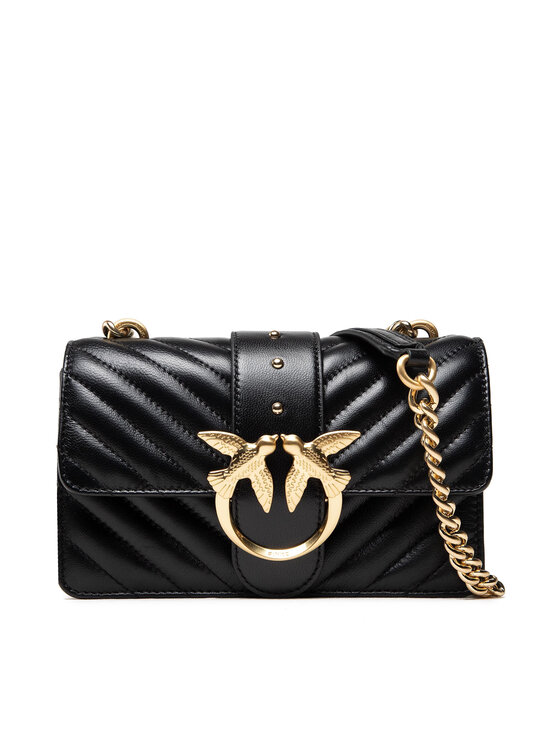 PINKO Pinko Handtasche Love Mini Icon V Quilt 3 Cl AI 21-22 PLTT 1P22BW Y7FY Schwarz