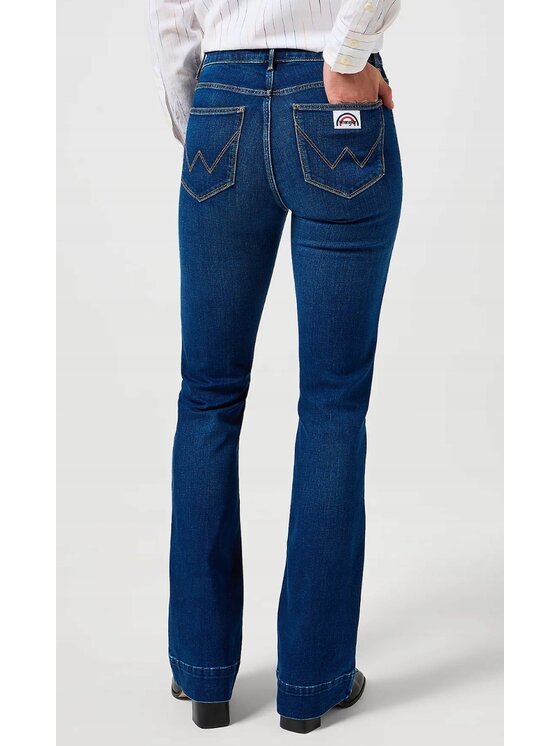 Wrangler Wrangler Jeansy Flare 623 Niebieski Flare Fit