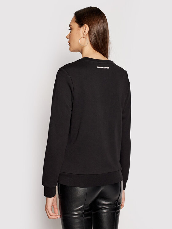 KARL LAGERFELD KARL LAGERFELD Mikina Ikonik&Choupette 210W1821 Černá Regular Fit