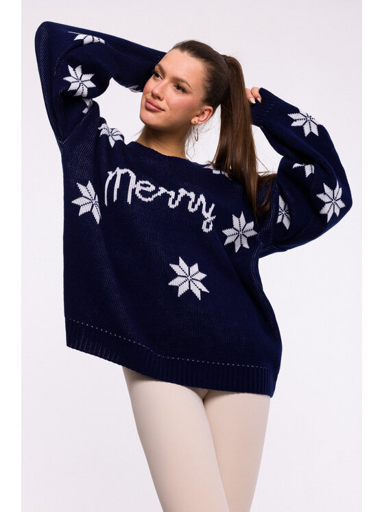 Made of Emotion Made of Emotion Maglione MXS10 Blu scuro Comfort Fit