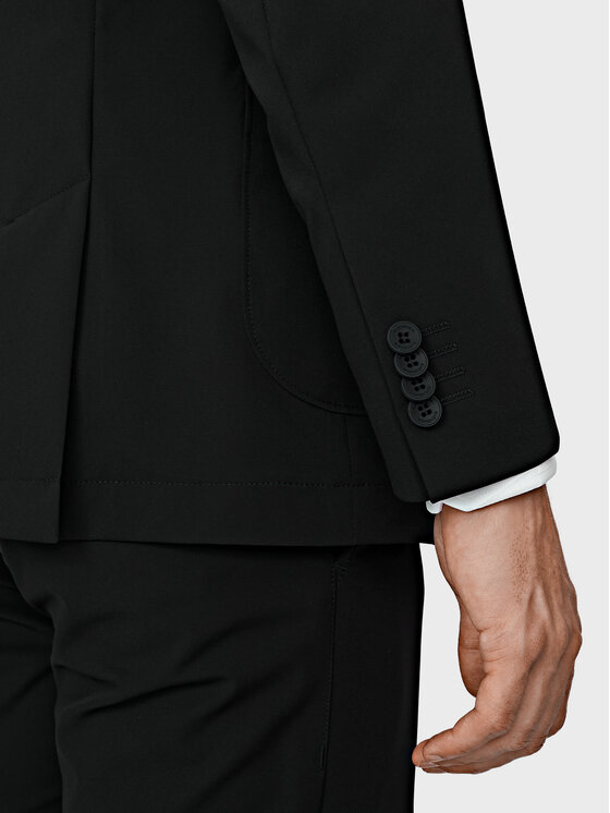 Evenemen Evenemen Marynarka Nylo Czarny Slim Fit