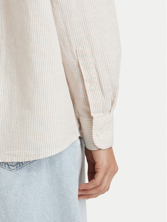 Tommy Jeans Tommy Jeans Πουκάμισο DW0DW22209 Ανοιχτό μπεζ Relaxed Fit
