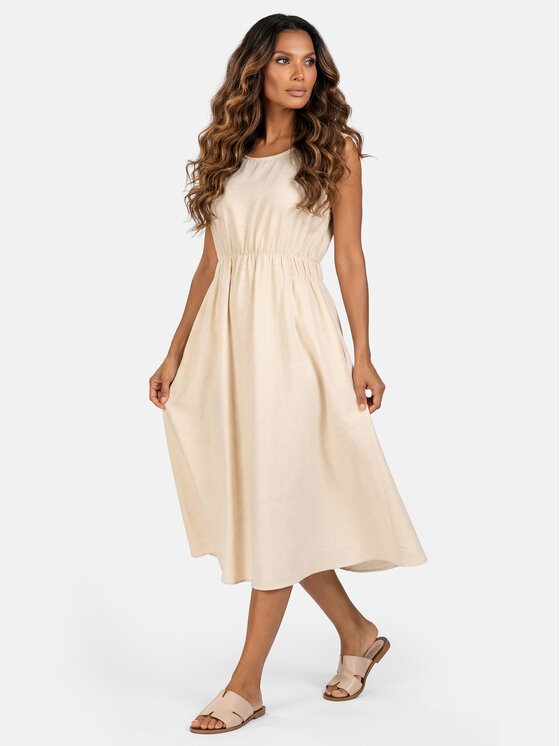 Feba Feba Vestito estivo F254 Beige Relaxed Fit