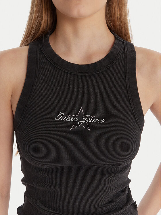 Guess Jeans Guess Jeans Top 180345 Czarny Classic Fit