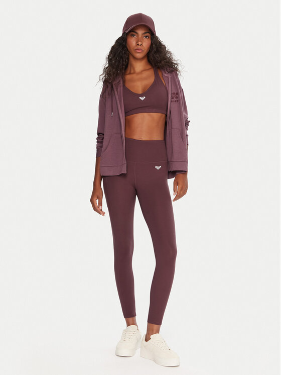 Roxy Roxy Legginsy Heart Into It Ankle ERJNP03690 Fioletowy Slim Fit