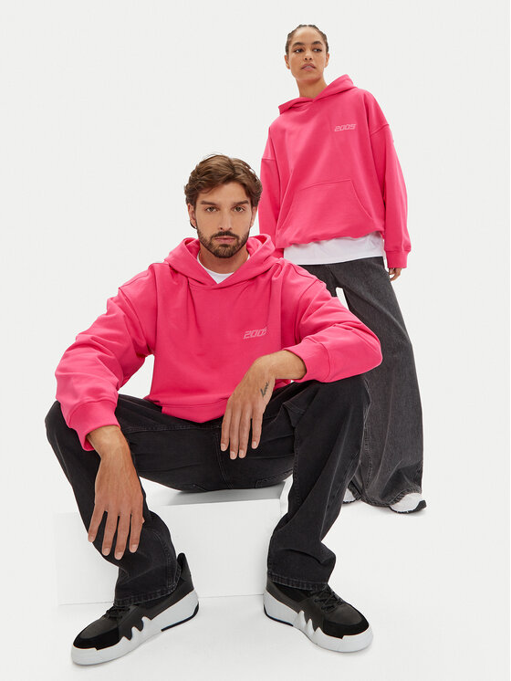 2005 2005 Džemperis Unisex Basic Rožinė Regular Fit