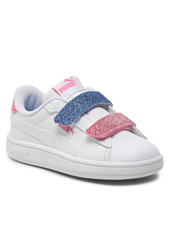 Puma Puma Sneakersy Smash 3.0 L Glitter Velcro V Inf 395610-01 Biela