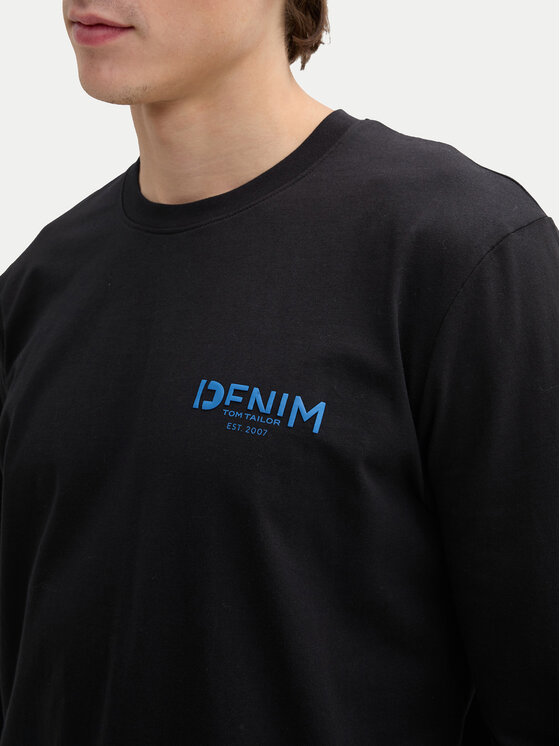 Tom Tailor Denim Tom Tailor Denim Longsleeve 1043909 Μαύρο Regular Fit