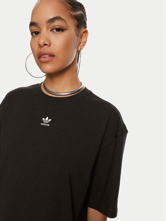 adidas adidas Tričko Essentials Boyfriend IY7321 Čierna Oversize
