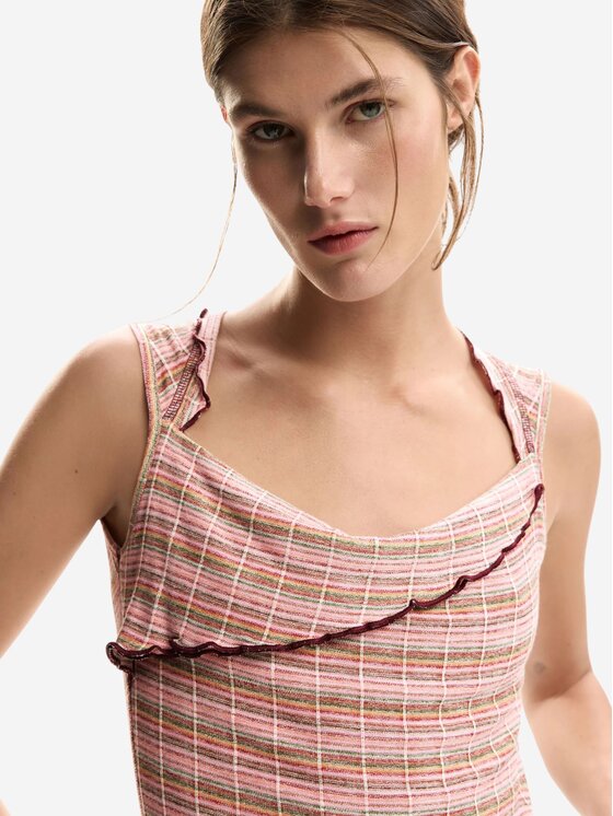 Desigual Desigual Top TS_VILNA Pomarańczowy Regular Fit