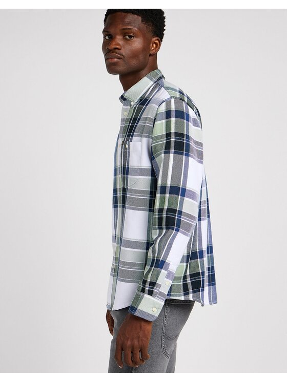 Lee Lee Koszula Riveted Shirt Niebieski Relaxed Fit