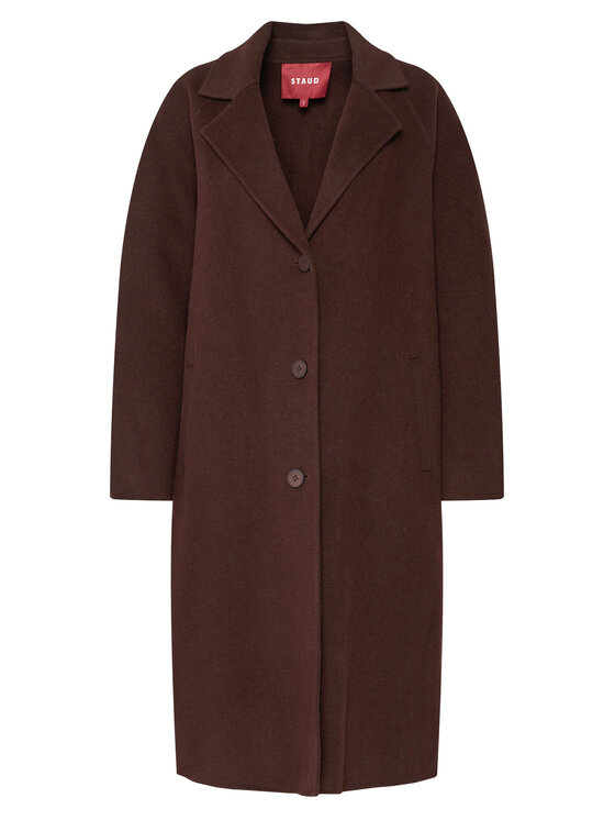 STAUD STAUD Volneni plašč Chrysalis R24F8112WL Bordo rdeča Regular Fit