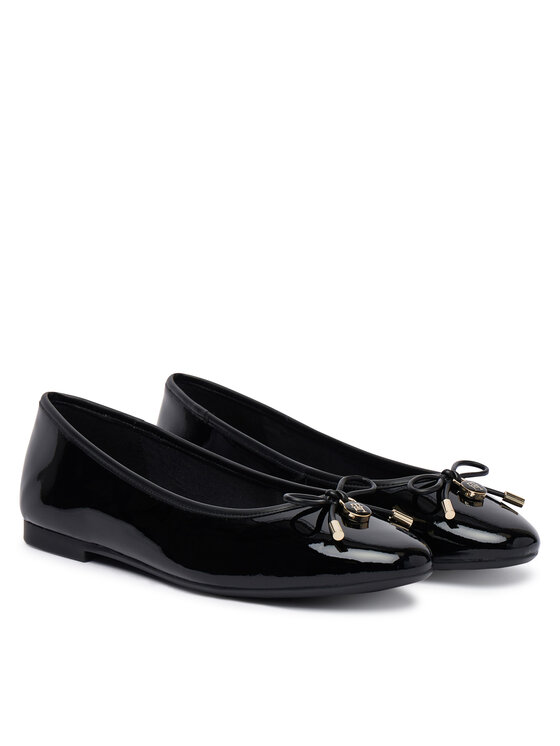 Tommy Hilfiger Tommy Hilfiger Baleriny Th Charm Patent Ballerina FW0FW09481 Czarny