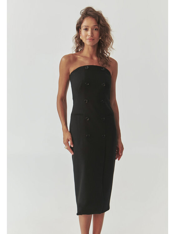 TATUUM TATUUM Sukienka codzienna MORI Czarny Fitted Fit