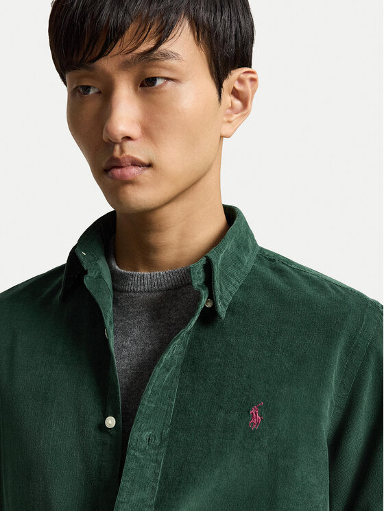 Polo Ralph Lauren Polo Ralph Lauren Košulja 710853123500 Tamno zelena Custom Fit