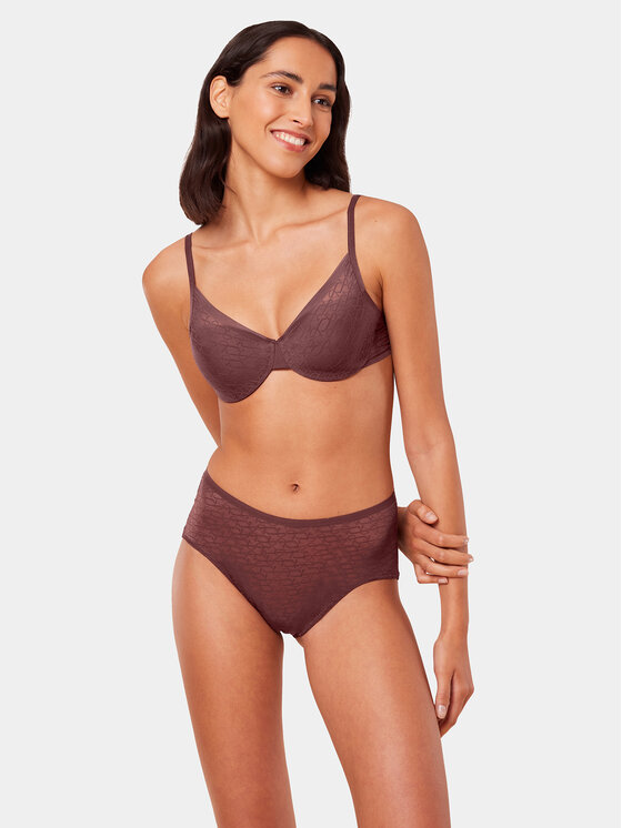 Triumph Klasické nohavičky s vysokým pásom Triumph Signature Sheer Maxi EX 10215936 Hnedá