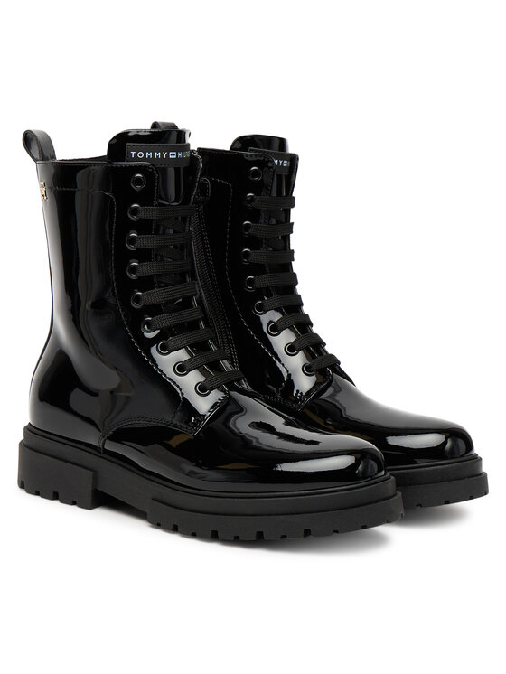 Tommy Hilfiger Tommy Hilfiger Trapery Lace-Up Bootie T4A5-34025-0775 D Czarny