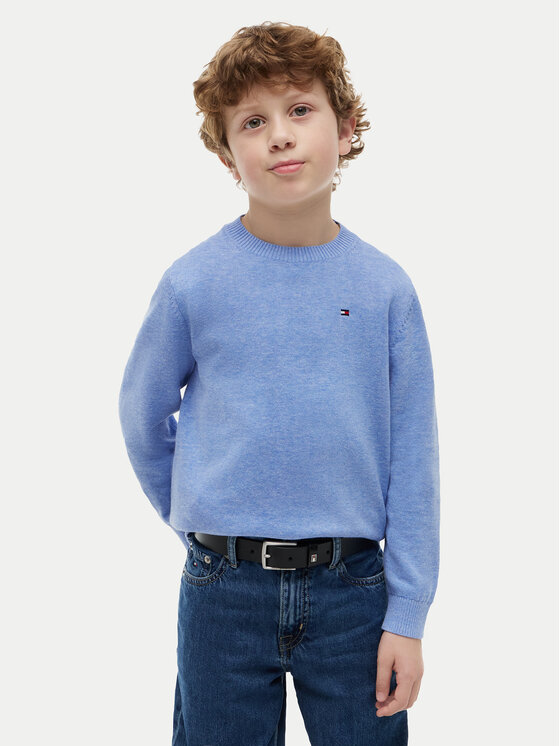 Tommy Hilfiger Pulover KB0KB10307 Albastru Regular Fit