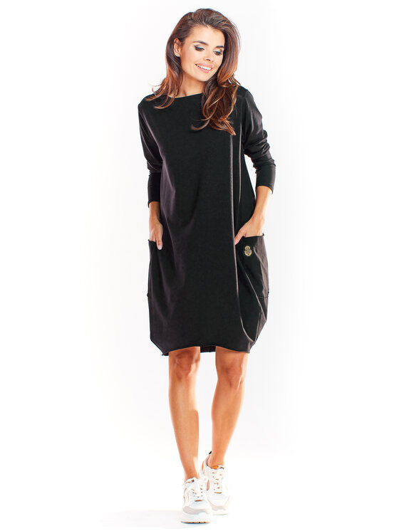 Infinite You Infinite You Vestito di maglia M232 Nero Basic Fit