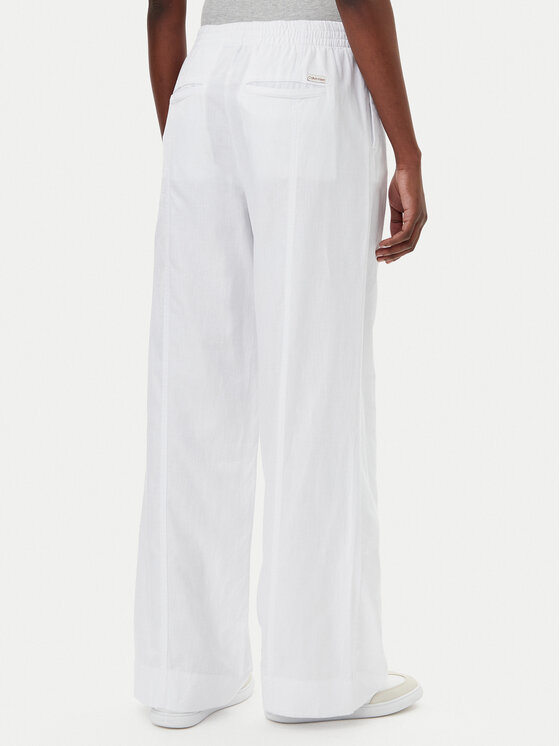 Calvin Klein Jeans Calvin Klein Jeans Hlače J20J225340 Bijela Relaxed Fit