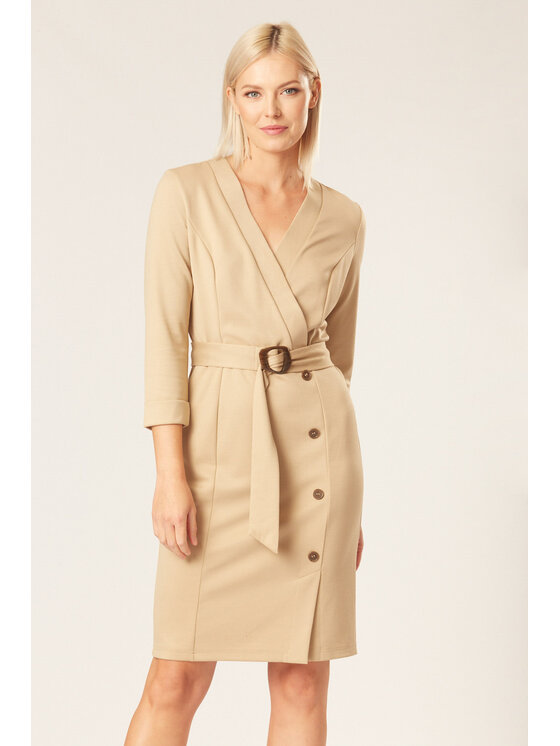 QUIOSQUE QUIOSQUE Každodenné šaty QUIOSQUE 4NV002103 Béžová Regular Fit
